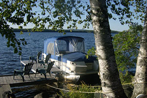 Accès à notre quai sur le Lac Nominingue